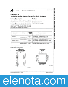 National Semiconductor 54F676 datasheet