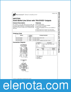National Semiconductor 54FCT541 datasheet