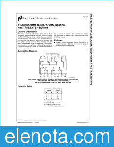 National Semiconductor 54LS367 datasheet