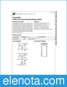 National Semiconductor 54LVX3383 datasheet