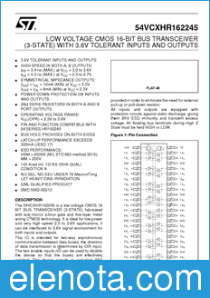 STMicroelectronics 54VCXHR162245 datasheet