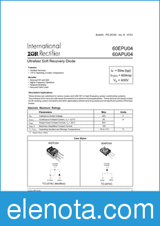 International Rectifier 60EPU04 datasheet