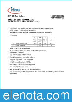 Infineon 64V16220GDL datasheet