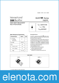 International Rectifier 70EPF02 datasheet