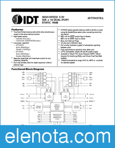 IDT 70V27 datasheet