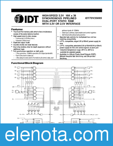 IDT 70V3569 datasheet