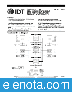 IDT 70V7288 datasheet