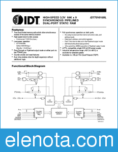 IDT 70V9189 datasheet