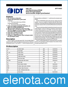 IDT 71V633 datasheet