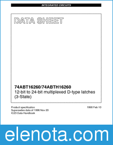 Philips 74ABT16260 datasheet