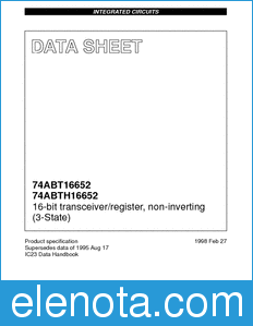 Philips 74ABTH16652 datasheet