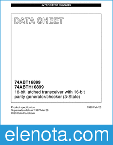 Philips 74ABTH16899 datasheet