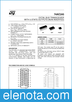 STMicroelectronics 74AC245 datasheet