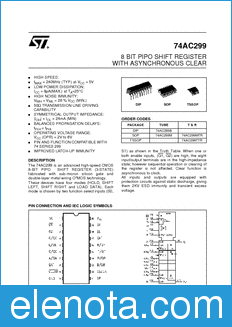 STMicroelectronics 74AC299B datasheet