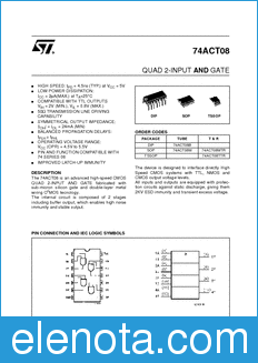 STMicroelectronics 74ACT08TTR datasheet