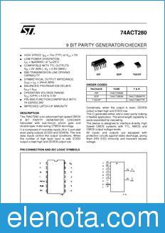 STMicroelectronics 74ACT280B datasheet