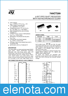STMicroelectronics 74ACT299MTR datasheet