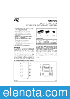 STMicroelectronics 74ACT373MTR datasheet