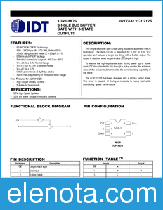 IDT 74ALVC1G125 datasheet