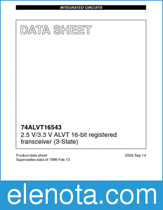 Philips 74ALVT16543 datasheet