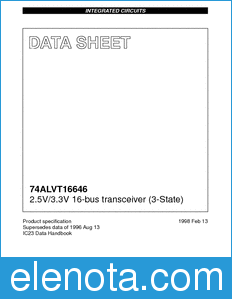 Philips 74ALVT16646 datasheet