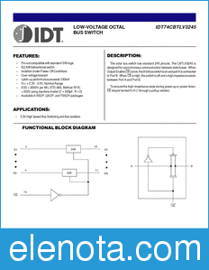 IDT 74CBTLV3245 datasheet