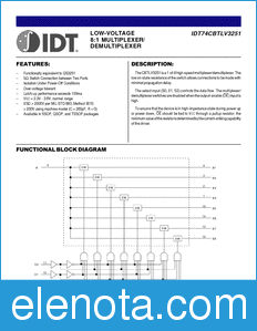 IDT 74CBTLV3251 datasheet