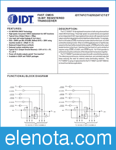 IDT 74FCT162952T datasheet
