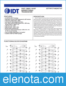 IDT 74FCT166245T datasheet