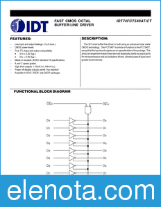 IDT 74FCT540T datasheet