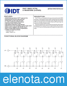IDT 74FCT574 datasheet