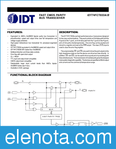 IDT 74FCT833 datasheet