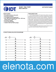 IDT 74FST163861 datasheet