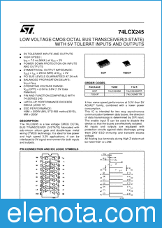STMicroelectronics 74LCX245TTR datasheet