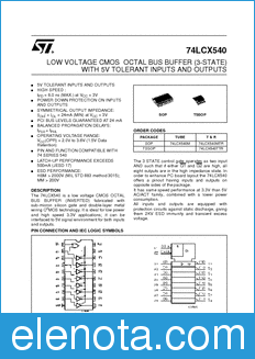 STMicroelectronics 74LCX540TTR datasheet