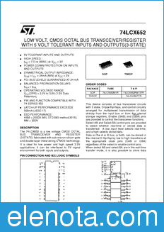 STMicroelectronics 74LCX652MTR datasheet