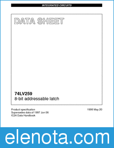 Philips 74LV259 datasheet