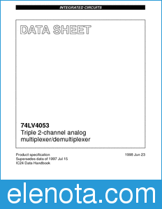 Philips 74LV4053 datasheet