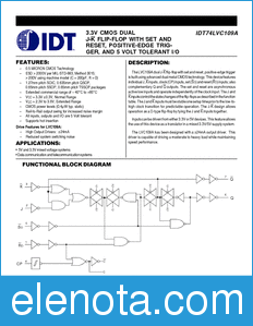 IDT 74LVC109A datasheet