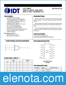IDT 74LVC11A datasheet