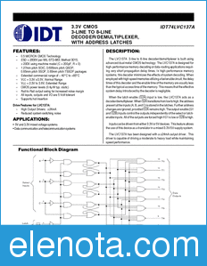 IDT 74LVC137A datasheet