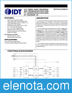 IDT 74LVC16901A datasheet