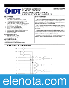 IDT 74LVC257A datasheet