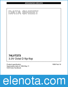 Philips 74LVT273 datasheet