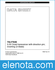Philips 74LVT640 datasheet