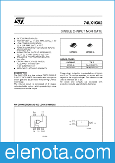 STMicroelectronics 74LX1G02 datasheet