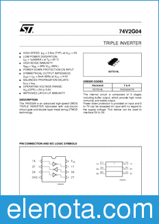 STMicroelectronics 74V2G04 datasheet