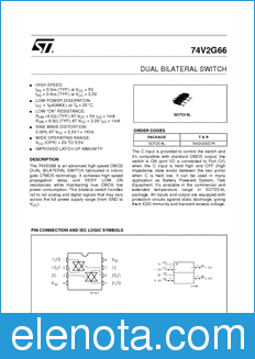 STMicroelectronics 74V2G66 datasheet