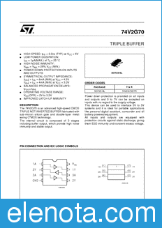 STMicroelectronics 74V2G70 datasheet