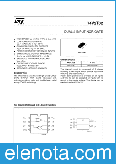 STMicroelectronics 74V2T02 datasheet